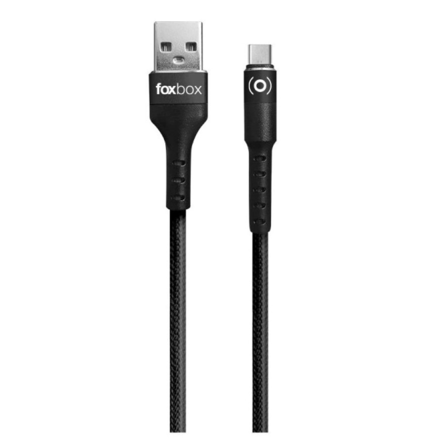 CABLE FOXBOX ROUND USB A TYPE-C  NEGRO 1M 4974