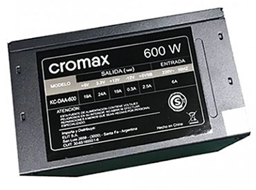 FUENTE ATX CROMAX 600W