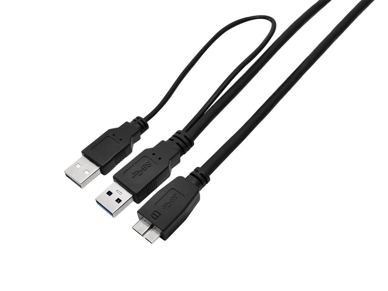 CABLE USB 3.0 DOBLE AM A MICRO USB M DE 1 M