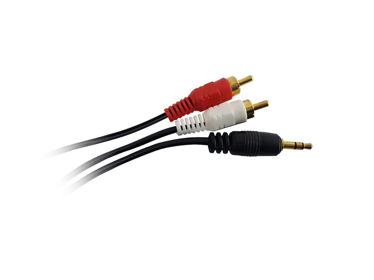 CABLE AUDIO STEREO 3.5 MM A 2 RCA 3M