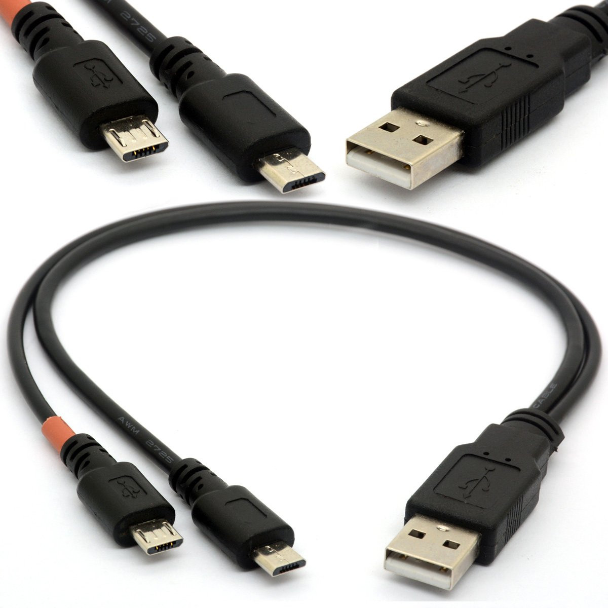 CABLE USB 2.0. 2 EN 1 A MICRO USB Y LIGTHING. 2.1 A .