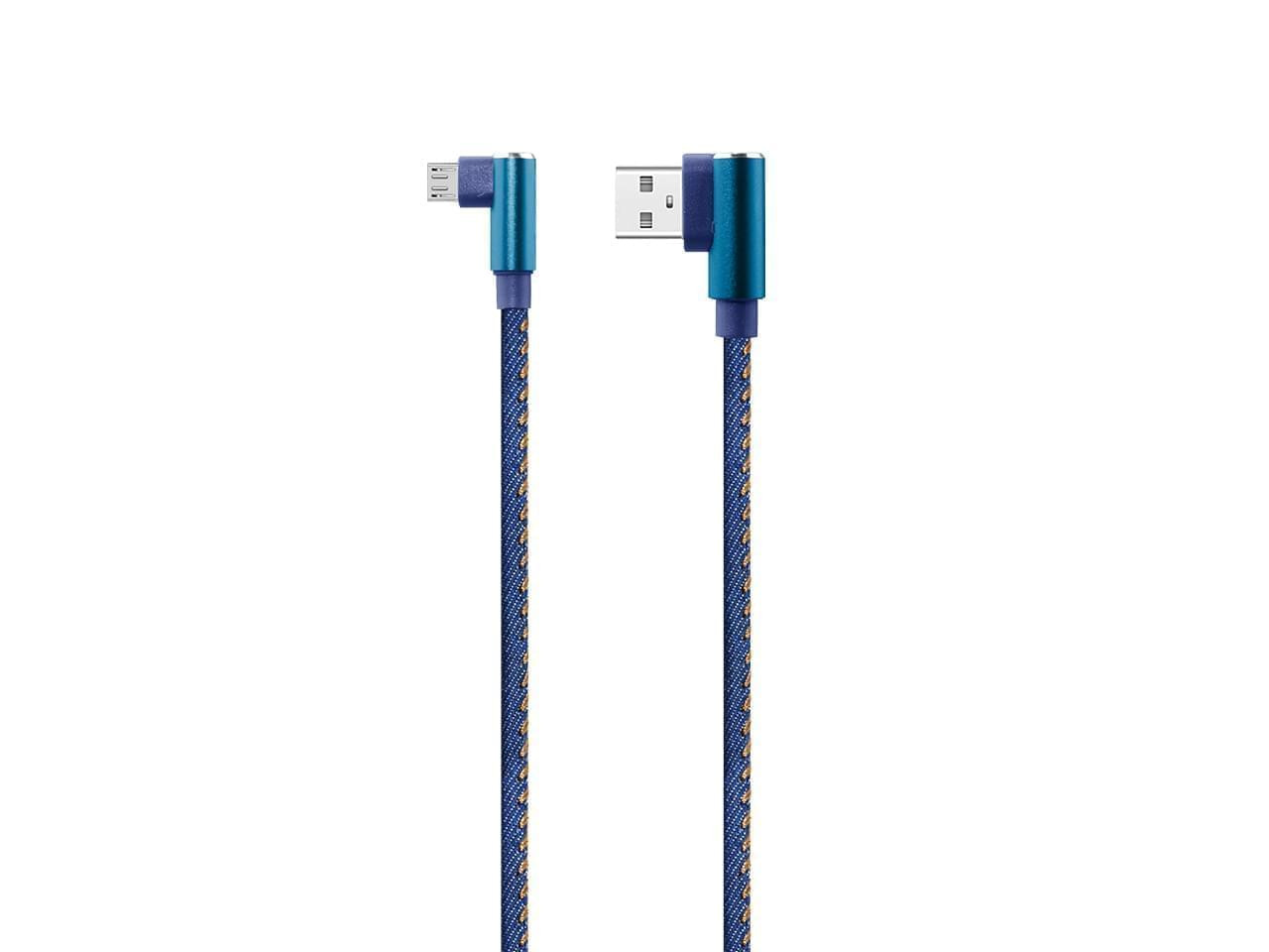 CABLE USB 2.0 A MICRO USB 90° DE 1M.