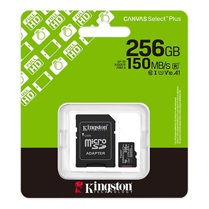 MICRO SD KINGSTON 256GB C/ADAP CLASE 10